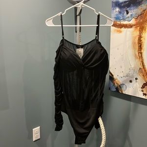 NWT Women’s sheer long sleeve bodysuit